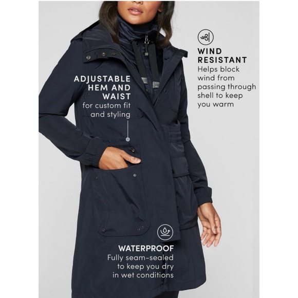 Athleta Ballard Waterproof Parka Jacket in Black - Picture 2 of 9
